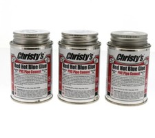  3 Christy's 505200 Red Hot Blue Glue Blue Cement PVC 12 oz Total Exp 08/2026