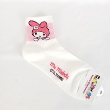 My Melody White Crew Ankle Socks Womens 5-10 Sanrio 2019 NWT
