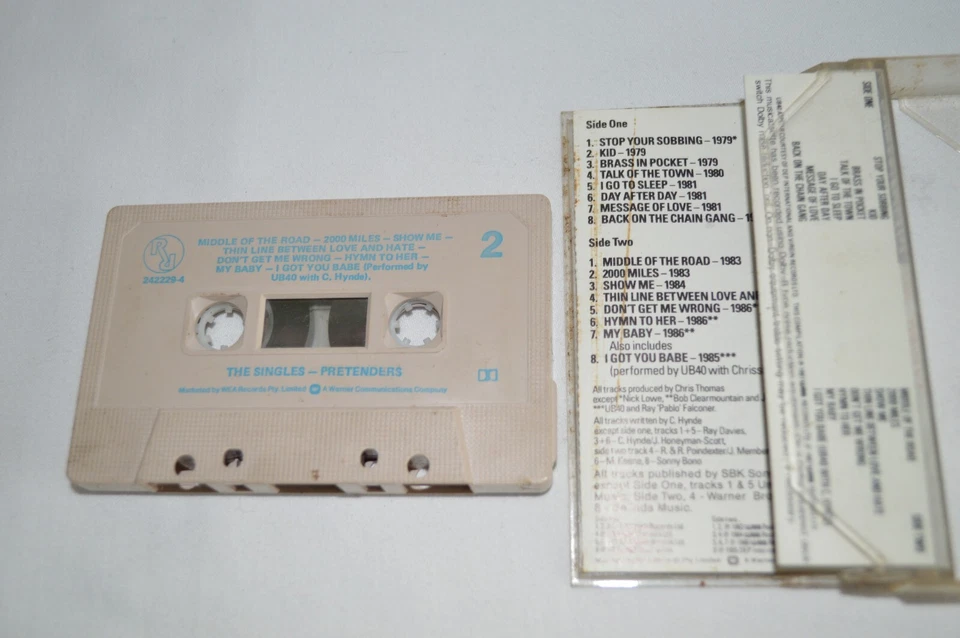 Pretenders The Singles Cassette Tape WEA Records 1980s Aus Seller - Image 2 of 4