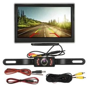 Caméra de sauvegarde filaire 5" Vue arrière de la voiture de moniteur HD Système de stationnement Vision nocturne