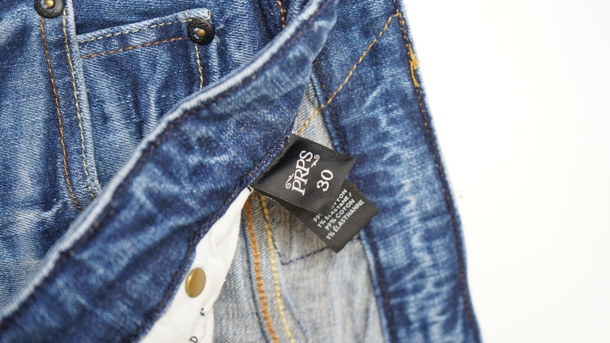 Rare Vintage PRPS Zip Fly Patchwork Stretch Denim Jeans