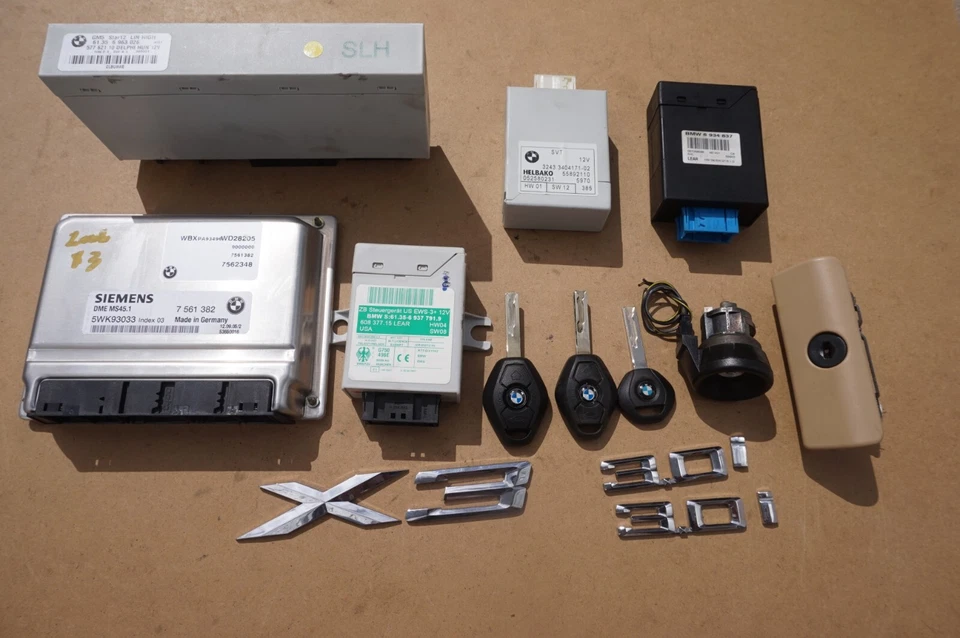 BMW X3 2006 3L MS45.1 ECU ECM DME KIT 7561382 INMOVILIZADOR BLOQUEO DE ENCENDIDO CONTROL REMOTO Foto 3 de 4