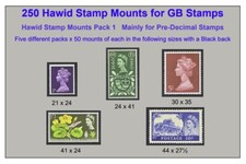 Hawid Mounts x 5 Different Sizes x 50 of each size = 250 Mounts  SAVE 25%