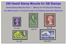 Hawid Mounts x 5 Different Sizes x 50 of each size = 250 Mounts  SAVE 25%