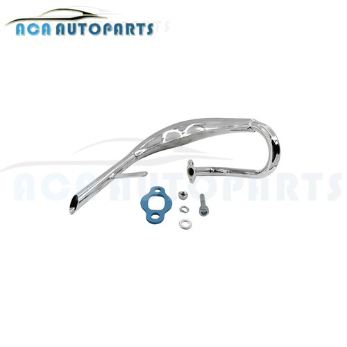 Exhaust Expansion Chamber Muffler Chrome For 50cc/80cc Gas Motorized Bicycle - Picture 7 of 11