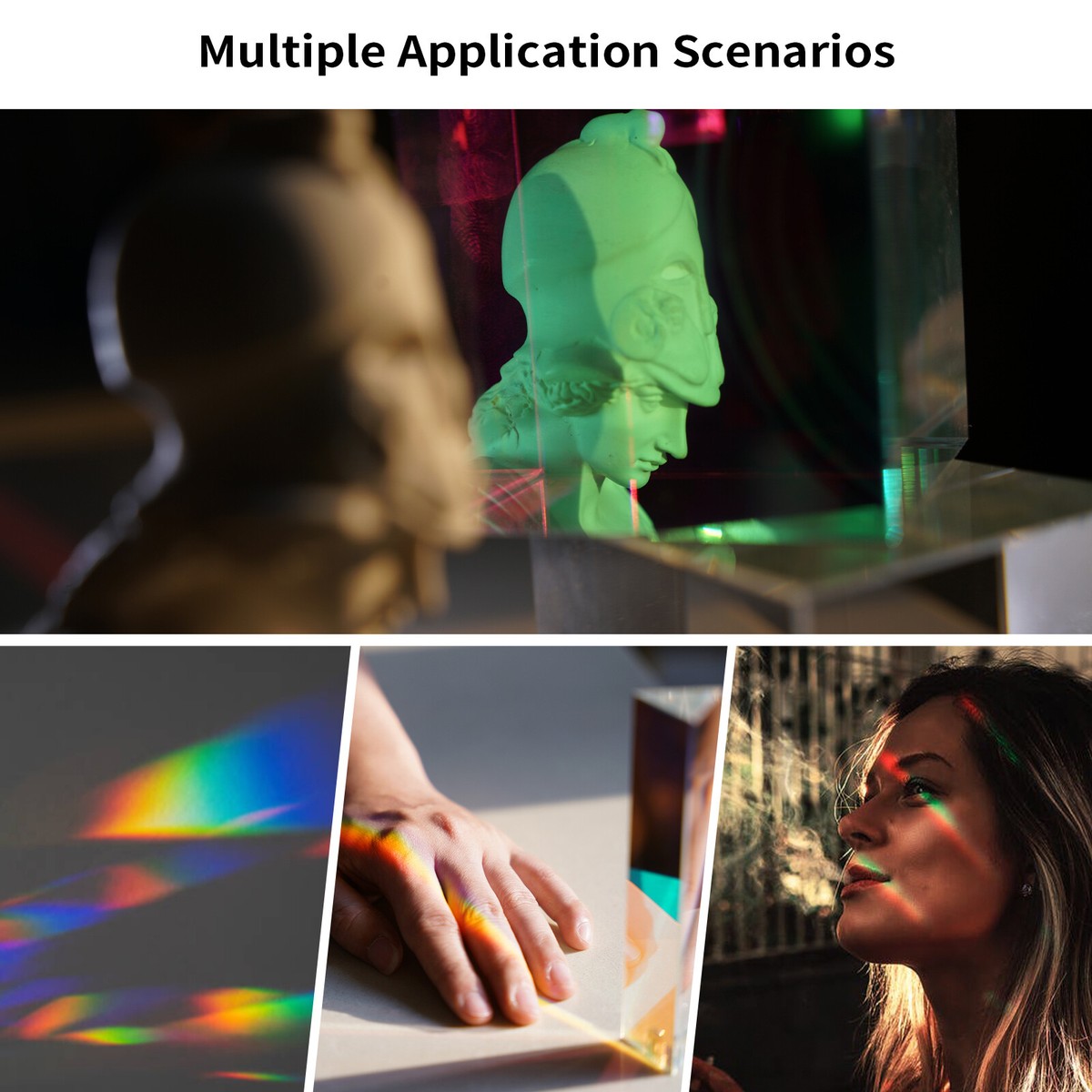 Kristallprisma Für Fotografie - 70mm Handheld Prisma | Regenbogeneffekte | Mit Halterung