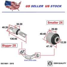 Rear Control Arm Upper Bushings For Honda CIVIC 2006-2011 Both Sides OEM Quality
