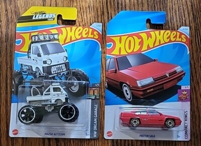 Hot Wheels - Mazda Autozam - 2024 HW Dream Garage - (White) & Proton Saga VHTF!!