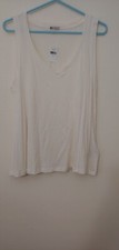 New GAP designed Crafted white Tank Top Cotton Blend V neck Size S NWT