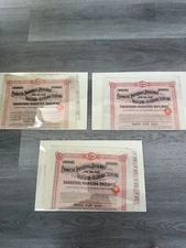 Chinese Imperial Railway Gold Loan - Shanghai-Nanking Railway (1907) - Lot of 3