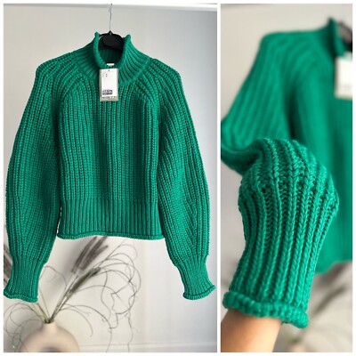 H&M Knit Oversized Sweater Green Orange Purple New | eBay