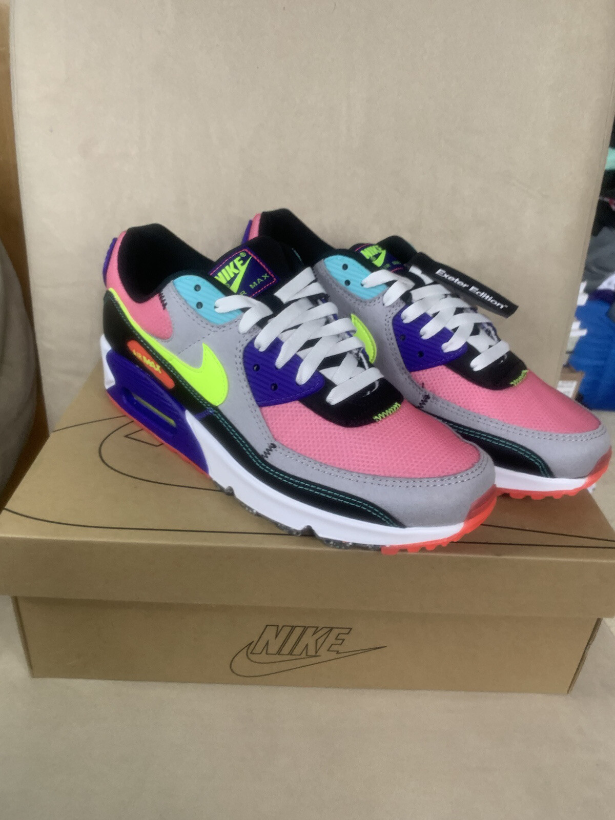 Nike Air Max 90 Exeter Edition Men Size 10 DJ5917-600 University Red Volt  Grey - Shopping.com