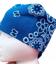Bandana Turquoise Paisley Quick Adjust Dust Bandit® sweatband/dustmask/skullcap