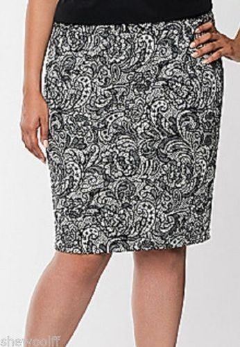 Lane Bryant Lace Print Flounce Skirt 28 - Picture 2 of 3