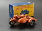 Matchbox Harley Davidson Motorcycle & Sidecar 1962 #66 with Original Box