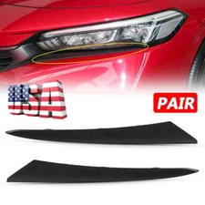2x Headlight Eyelid Molding Trim Lower Filler Cover For Honda Civic 2022-2024 23