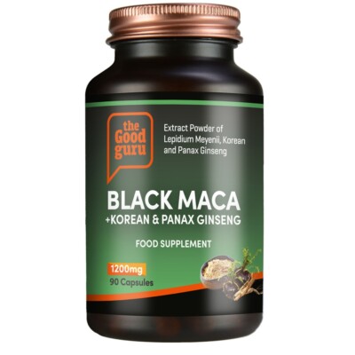 The Good Guru Black MACA + Korean & Panax Ginjeng 1200mg - 90 Kapseln