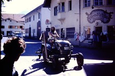 SEP 1960 Man On Tractor Street Scene Europe Slide AP-C