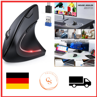 TECKNET Ergonomic Vertical Mouse mit Jiggler, Wireless Bluetooth-Maus für Lap...