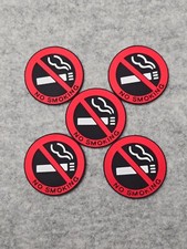 5pcs No Smoking Car Office Notice PC Warning Sign Adhesive Sticker