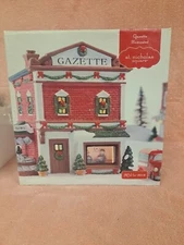 2013 St. Nicholas Square Gazette Lighted Christmas House Village