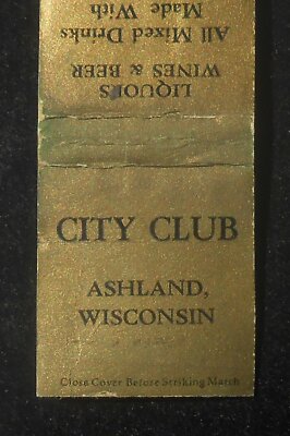 1930s City Club Liquors Wines Beer Fresh Fruit Kosher Meat Sandwiches Ashland WI