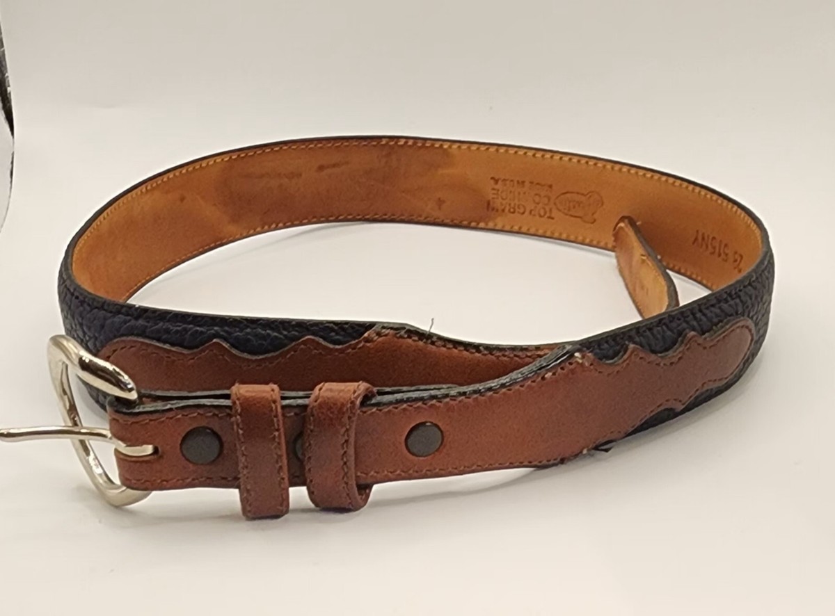 Justin Top Grain Cowhide Belt Made in USA ?? ? Vintage 1990 main image 4