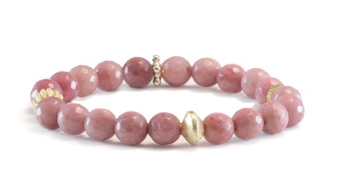 Semi Precious Gemstone Bracelets Ruby Amethyst Blue Agate Stretch Faceted 8mm - Picture 50 of 52