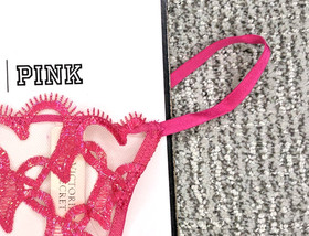 Victoria's Secret Dream Angels NWT Medium Pink Hearts V String Panty Sexy Sheer