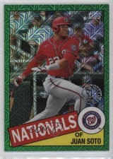2020 Topps Update Silver Pack 1985 Topps Chrome Baseball Green 57/99 Juan Soto