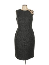 NWT Halston Heritage Women Black Cocktail Dress 10