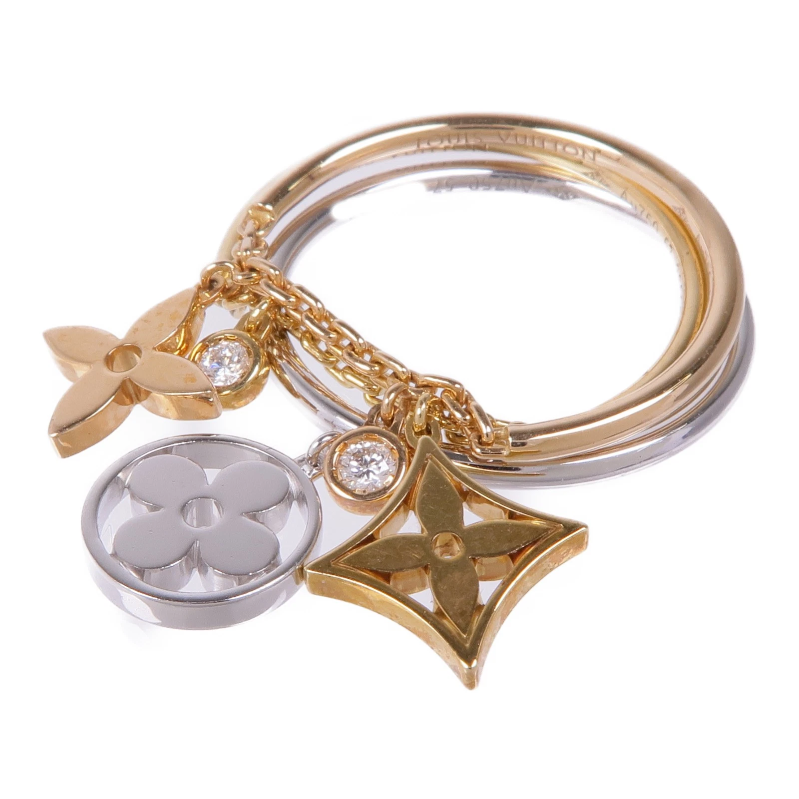 LOUIS VUITTON（LV） Anello LOUIS VUITTON LV Idillio Fiore Oro Giallo Bianco Rosa 18K US#8