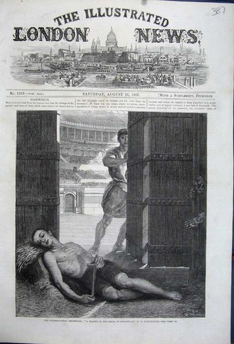 Old Antique Print 1862 International Exhibition Martyr Diocletian Inured 19th