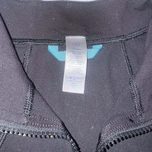 Ivivva by lululemon Girls Hooded Zip Up Jacket Fleece Lined Ivory Grey Size 14 - Picture 2 of 5