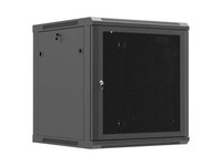"Szafa Instalacyjna Rack WisząCa 19\" 12U 600X600 Czarna Drzwi Perforowane Lanberg"
