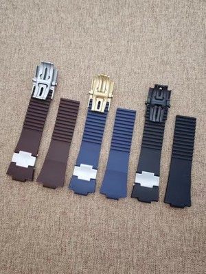 25*12mm Rubber Strap Fits For Ulysse Nardin Marine / Diver 1830 Series WatchBand
