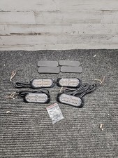 Xprite Amber 20 LED Surface Flush Mount Grille Emergency Strobe Lights Kit