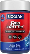 Image of Bioglan Red Krill Oil Max Strength 1000 mg high in Omega-3 Fish Oil, EPA & DHA