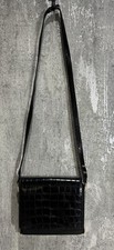  Loeffler Randall Black Croc Embossed Leather...