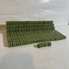 LOT OF 324 VINTAGE BAKELITE GREEN DICE CUBES JEWELRY BEADS 7/16-#5 on all sides