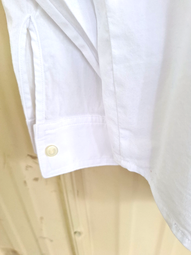 Loft Women's Shirt M White Button-up Collared Long sleeve Cotton Rayon Casual - Picture 5 of 11