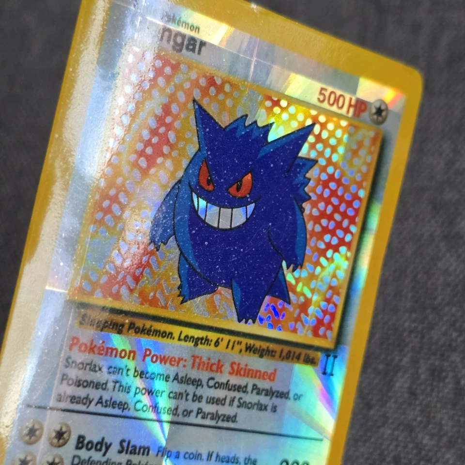 Gengar HOLO Roman Numerals Base Set Vintage PRISM Vending Golden STICKER 90s - Image 4 of 4