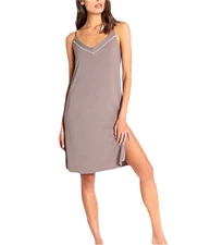 P.J. Salvage Womens Solid Chemise Pajama Night Gown