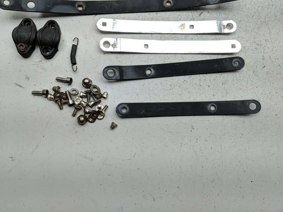 01 Honda Shadow Spirit VT1100C Windshield Trim Cover Brackets - Image 4 of 4