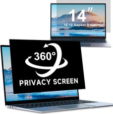 4-way 360  Privacy Screen For 14 Inch Laptop, Removable Anti Glare And Blue Ligh