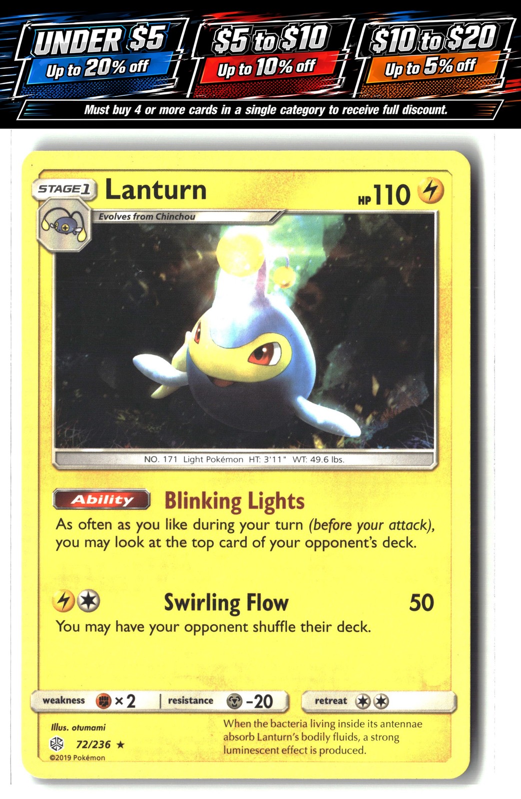 SM - Cosmic Eclipse #72/236 Lanturn