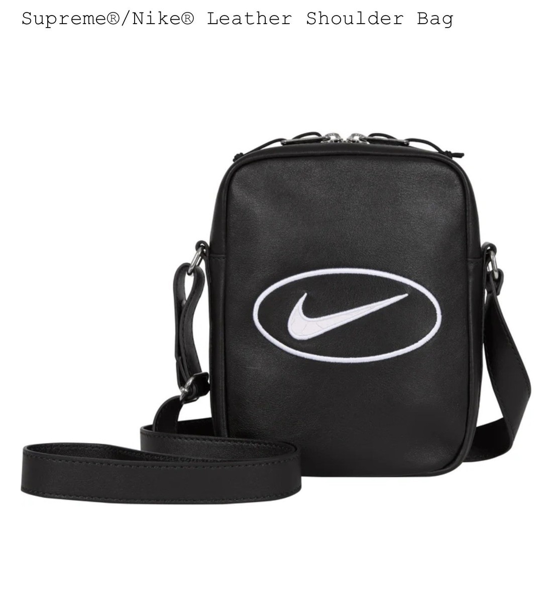 バッグ supreme nike leather shoulder bag 25ss Supreme X Nike 25SS Leather Shoulder Bag Men's Used