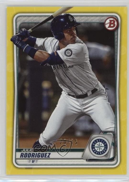 2020 Bowman Prospects Yellow /75 Julio Rodriguez #BP-19