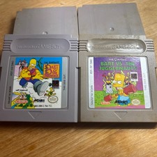 The Simpsons: Bart and the Bean Stalk & vs Juggernaut Cart Nintendo Gameboy 