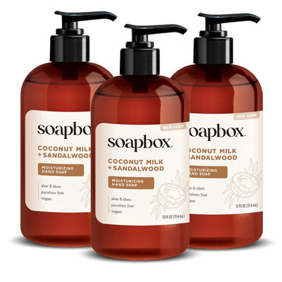 Liquid Hand Soap, Coconut Milk & Sandalwood, Gentle & Moisturizing Hand Wash for
